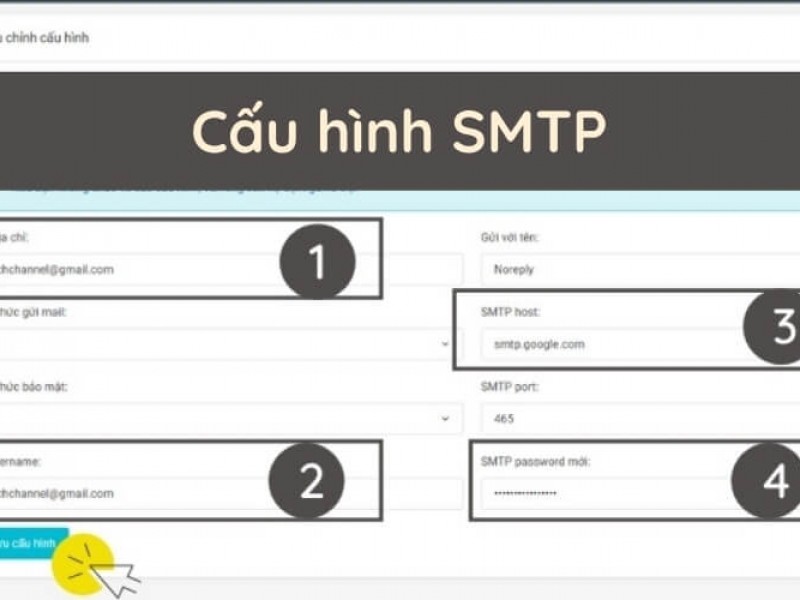 Cách cấu hình SMTP trong hệ thống website Vtech CMS